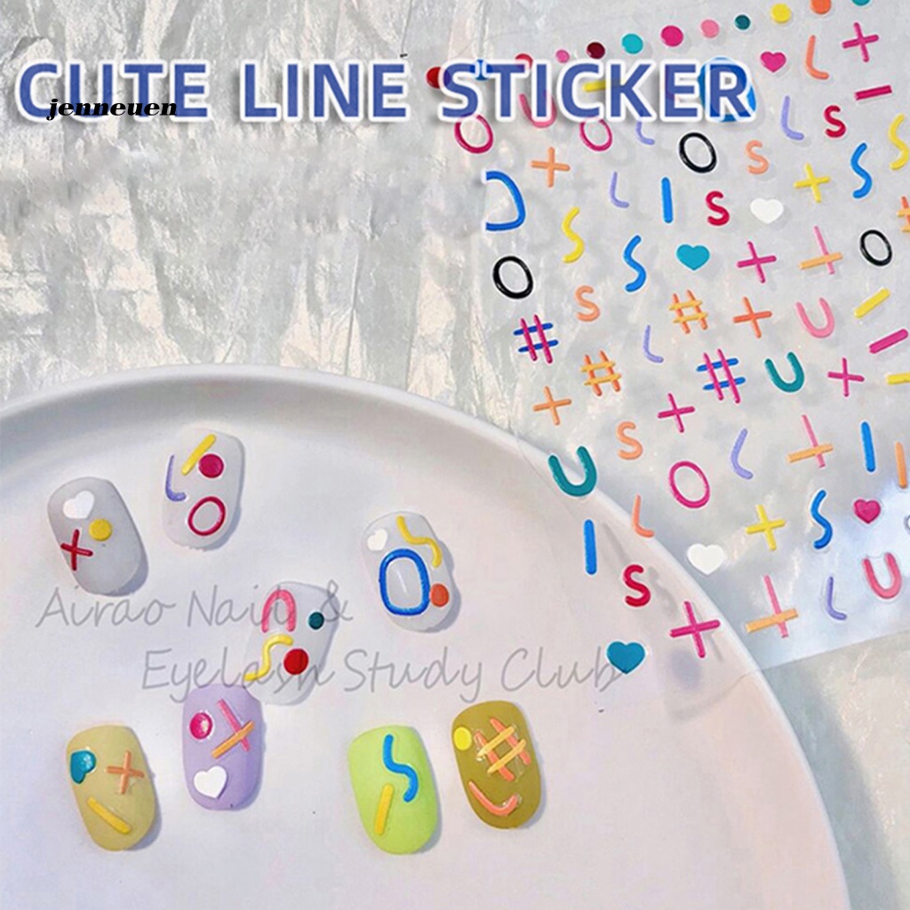 Miếng Dán Trang Trí Móng Tay Họa Tiết Dập Nổi Dễ Thương Dành Cho Nữ