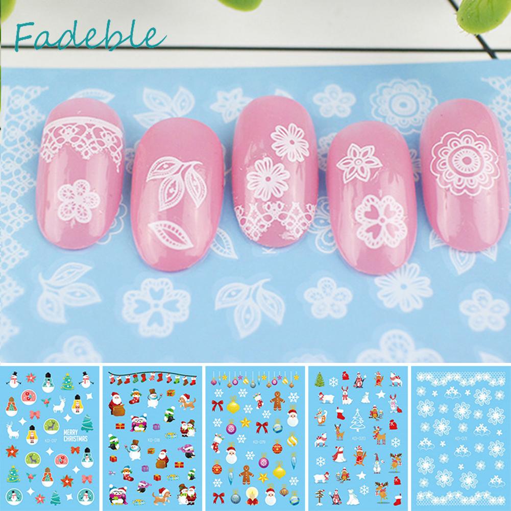 Bộ 12 Miếng Dán Trang Trí Móng Tay Họa Tiết Hoạt Hình Dễ Sử Dụng DIY