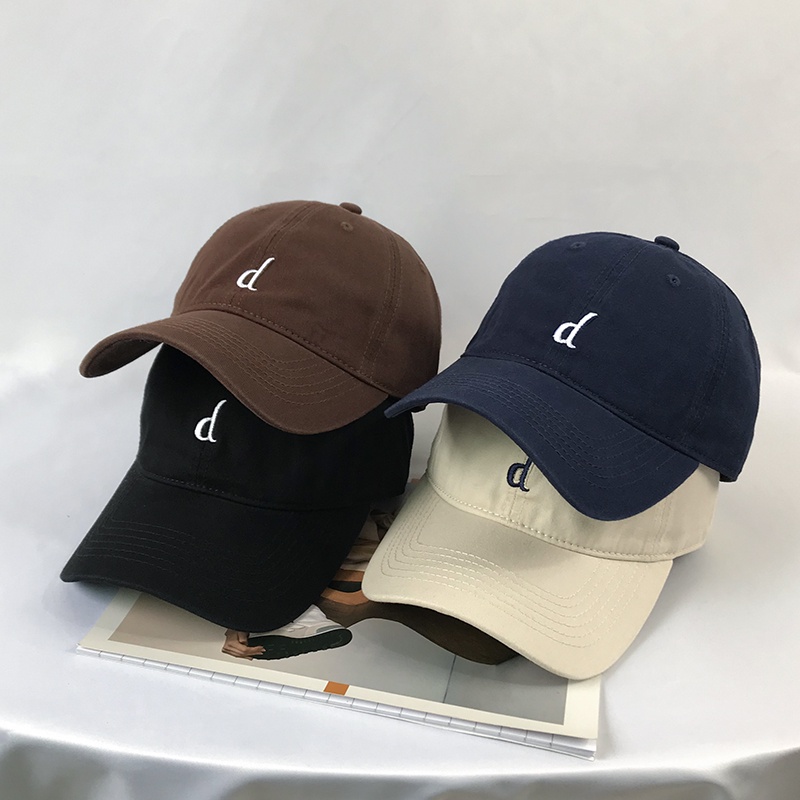Mũ Lưỡi Trai Mềm Thêu Chữ D Phong Cách Hàn Quốc Thời Trang Xuân Hè Cho Nữ