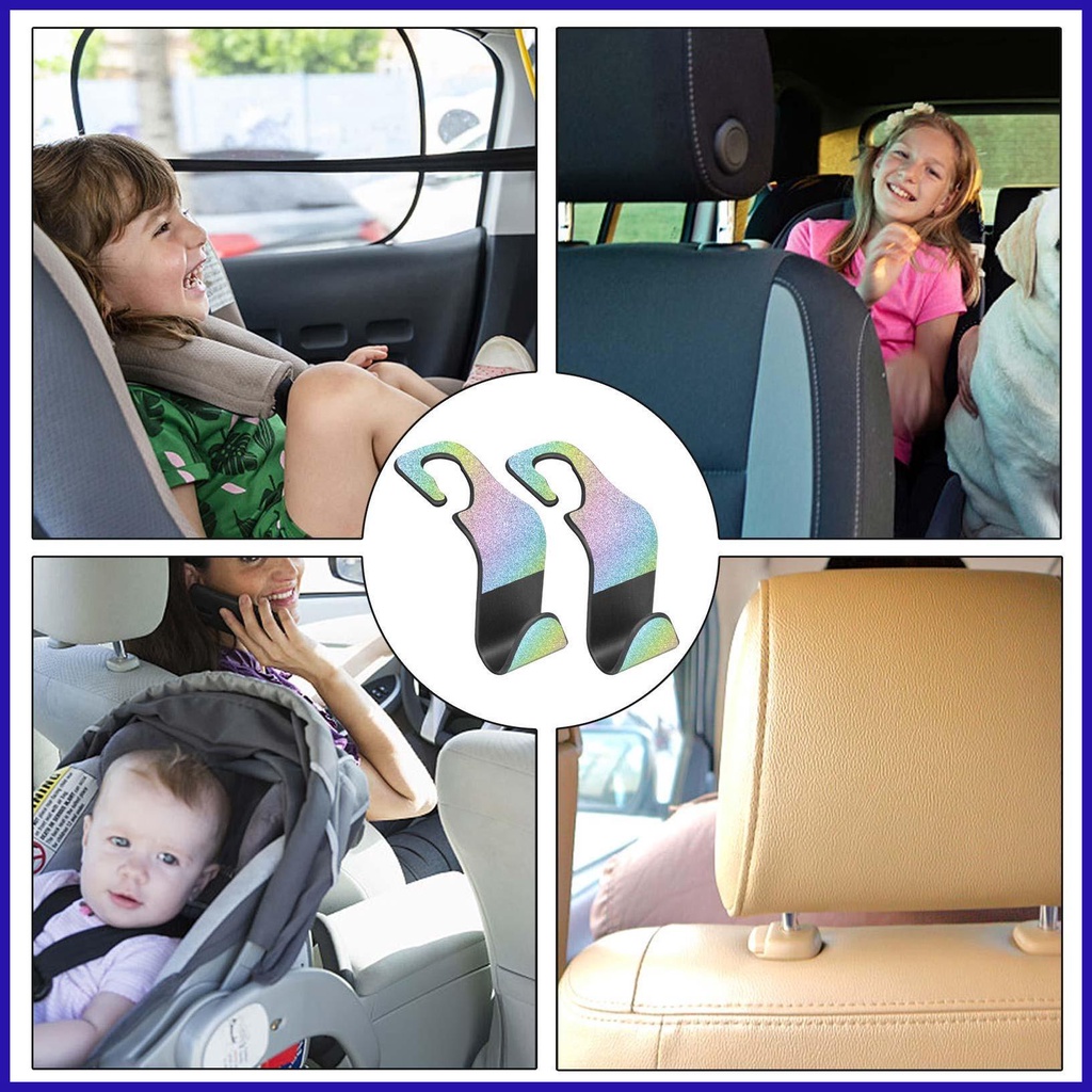 Set 2 Móc Treo Túi Xách / Ghế Ngồi Xe Hơi Họa Tiết Bầu Trời Sao Lấp Lánh