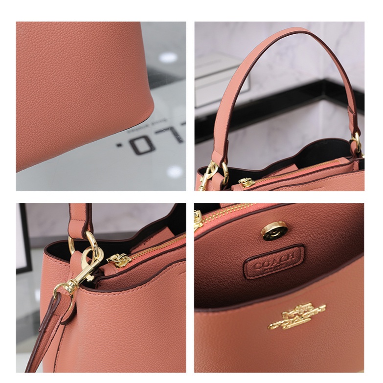 Túi Đeo Chéo Nữ Coach Da PU Xô Đeo Vai đi Học đi Chơi Phong Cách Hàn Quốc