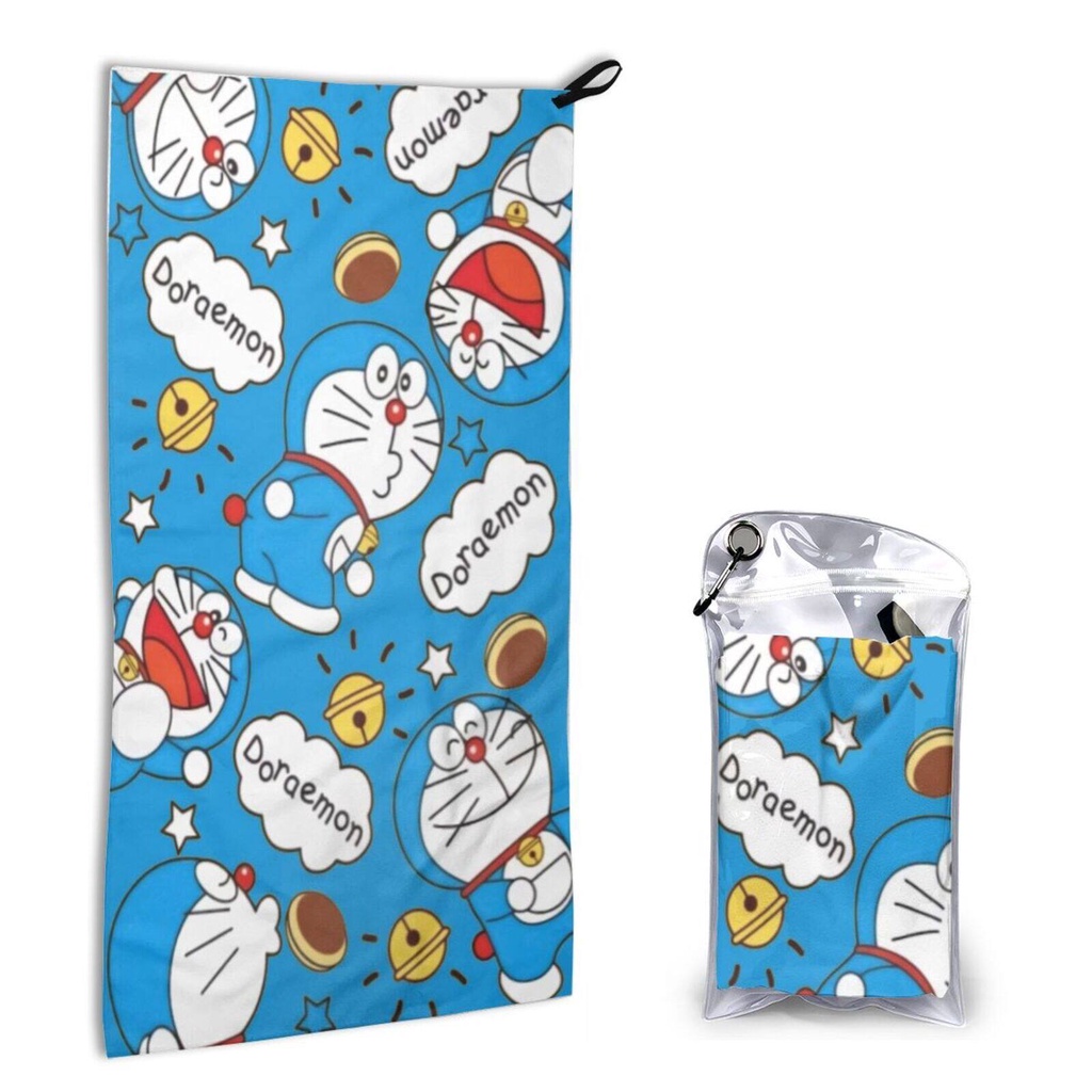 Khăn Tắm Sợi Siêu Mịn 40 * 80cm in Họa Tiết doraemon Thời Trang Nhanh Khô Dành Cho Nam Và Nữ