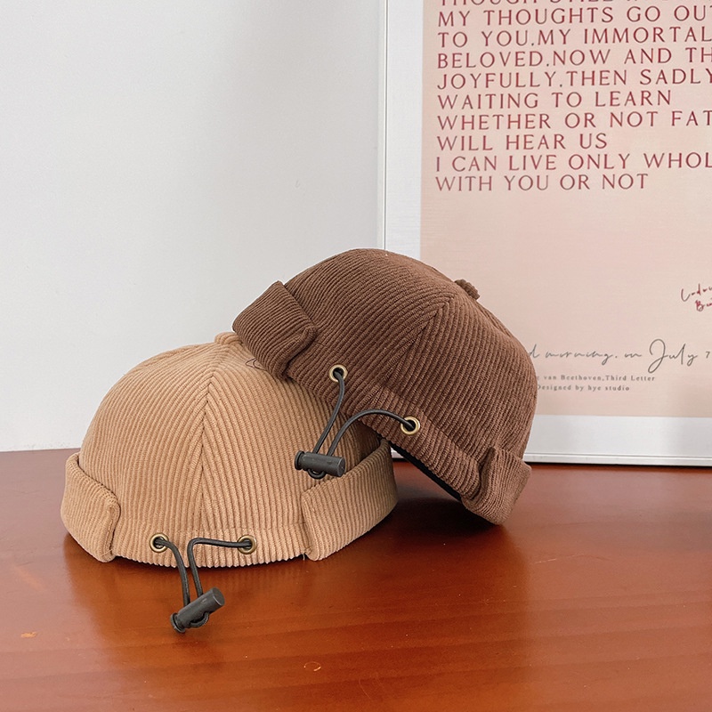 Mũ Beanie Vải Nhung Họa Tiết Hoạt Hình 3D Phong Cách Hàn Quốc Cho Bé
