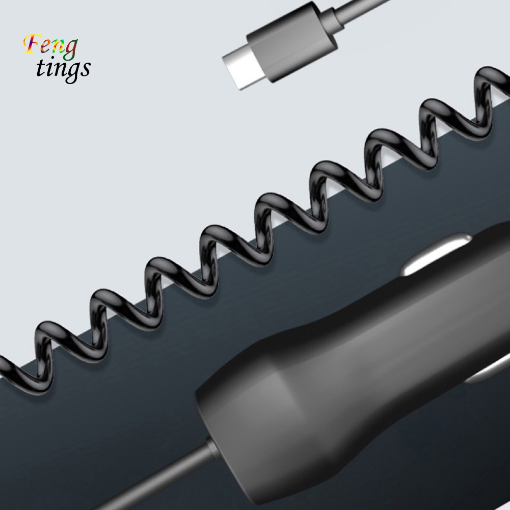 Dây Cáp Sạc Nhanh Micro USB Type-C Cho Điện Thoại Dùng Trong Xe Hơi