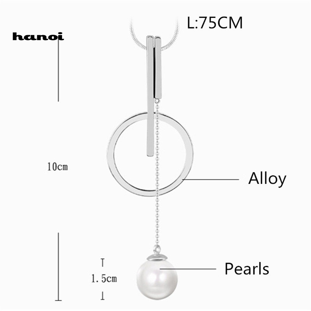 Vòng cổ MặT TròN PhốI HạT NgọC Trai Giả ThờI Trang Cho Nữ