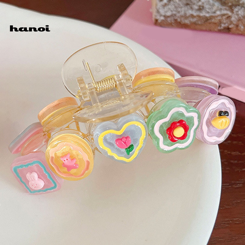 Kẹp Tóc Nhựa Họa Tiết Hoạt Hình Màu Kẹo Ngọt Dành Cho Nữ