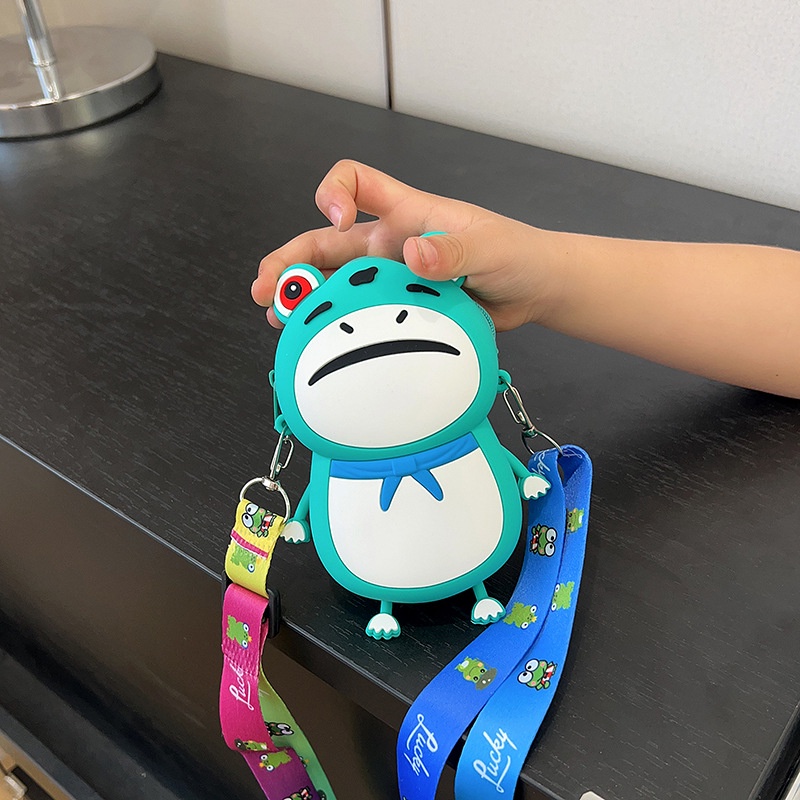 Túi Đeo Chéo Hình Chú Ếch Hoạt Hình Đáng Yêu Cho Bé