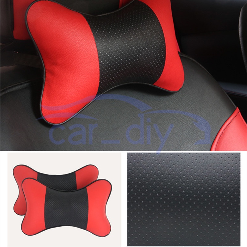 Gối Tựa Đầu Bằng Da PU Mềm Mại Thoải Mái Thông Dụng Trang Trí Nội Thất Xe Hơi