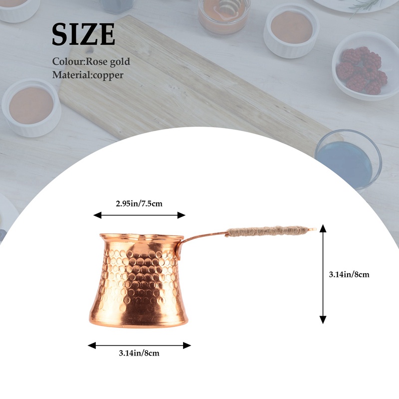 Bình pha cà phê thổ nhĩ kỳ máy pha cà phê moka pot 3 người 200 ml đồng làm bằng tay phụ kiện quà tặng trang trí chất lượng cao
