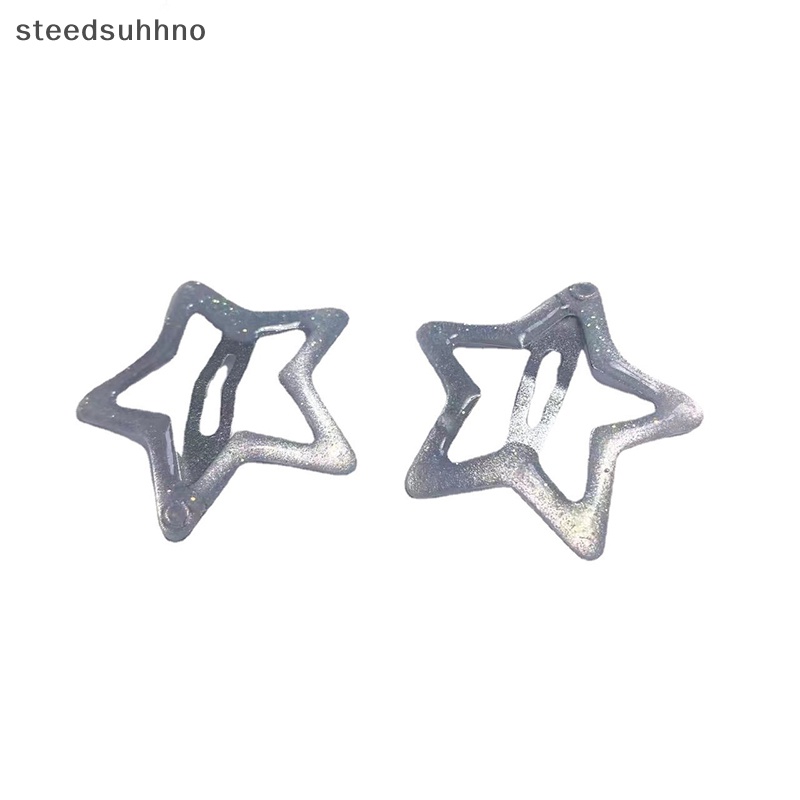 Set 10 Kẹp Tóc Hình Ngôi Sao 3cm Bằng Kim Loại Màu Sắc Ngọt Ngào Cho Bé Gái hhno