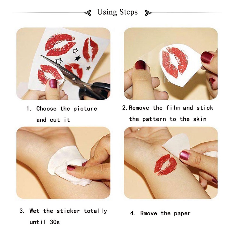 Hình Xăm Dán Tạm Thời Cỡ Lớn Chống Nước Hình Chó Sói Rừng Đen Cho Nam Và Nữ