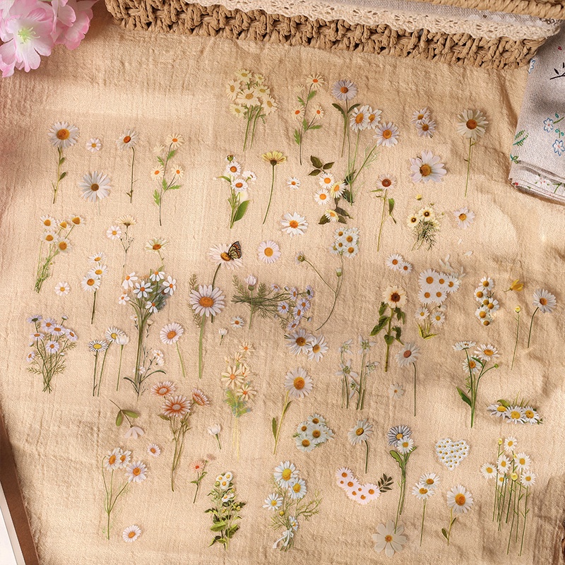 Bộ 6 Miếng Dán PET Kiểu Vintage Trang Trí Sổ Tay