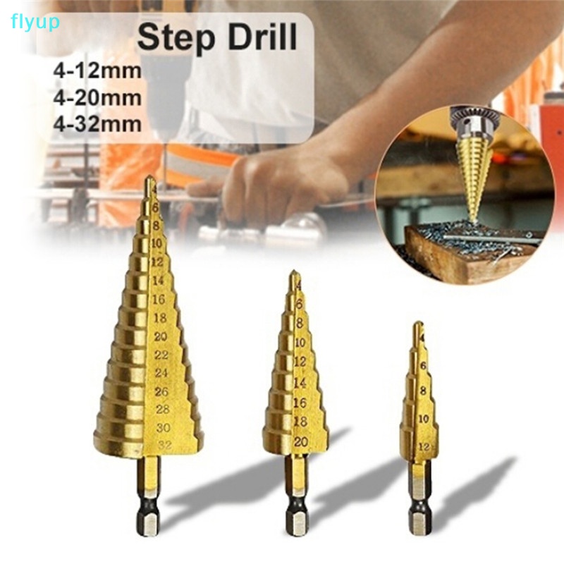 Bộ Mũi Khoan Lỗ Bằng Thép Titan 4-12 / 20 / 32mm