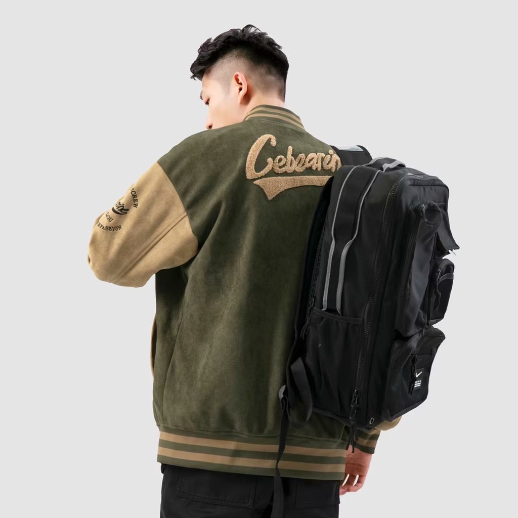 Áo Khoác Bóng Chày Da Lộn vintage Thời Trang Xuân Thu Mới Cho Nam