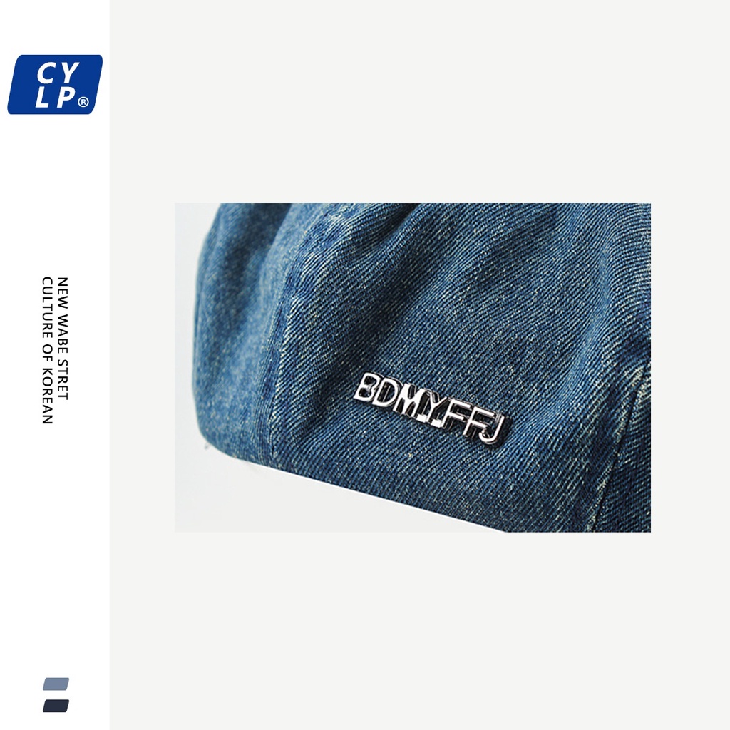 Mũ Beret Denim Thời Trang Nữ Retro