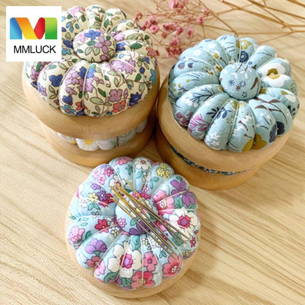 Đệm Cắm Kim Hình Bí Ngô Đế Gỗ Dễ Thương Dành Cho Thợ May