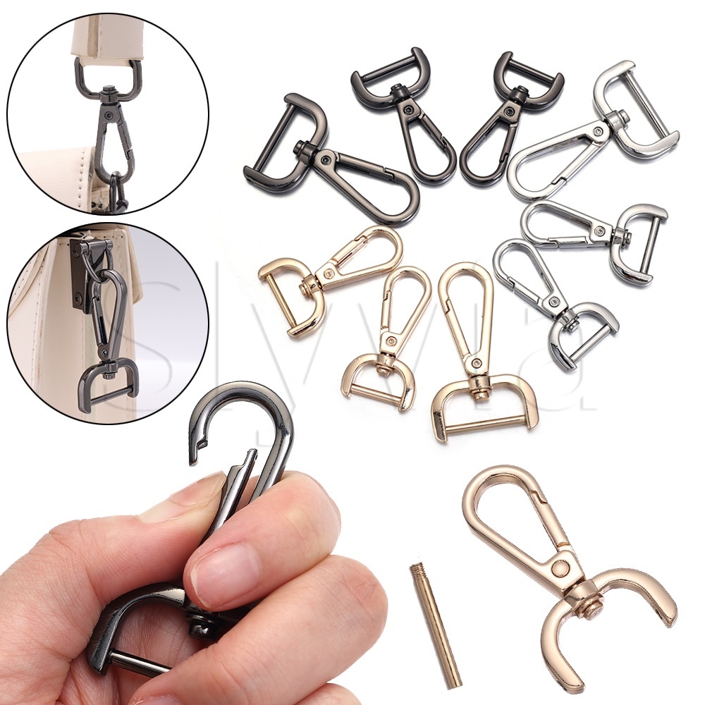 1 Móc Lò Xo Hình Chữ D Đa Năng Có Thể Tháo Rời Gắn Dây Đeo Túi Xách / Thắt Lưng / Đồ Da Thủ Công