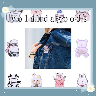Huy hiệu cài áo hình bò sữa đáng yêu