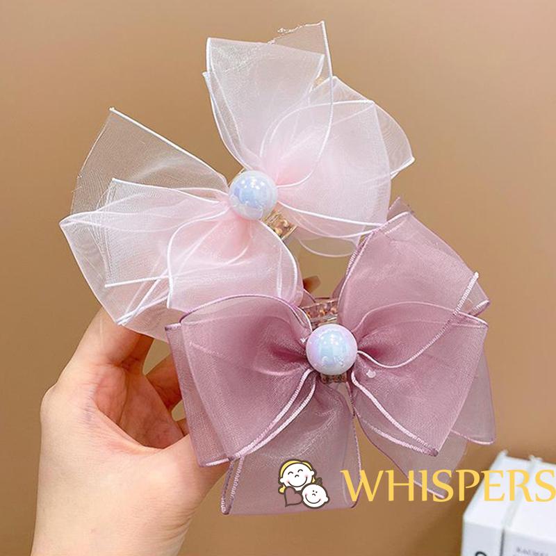 Kẹp Tóc Nơ Chất Liệu Chiffon Dễ Thương Cho Bé Gái