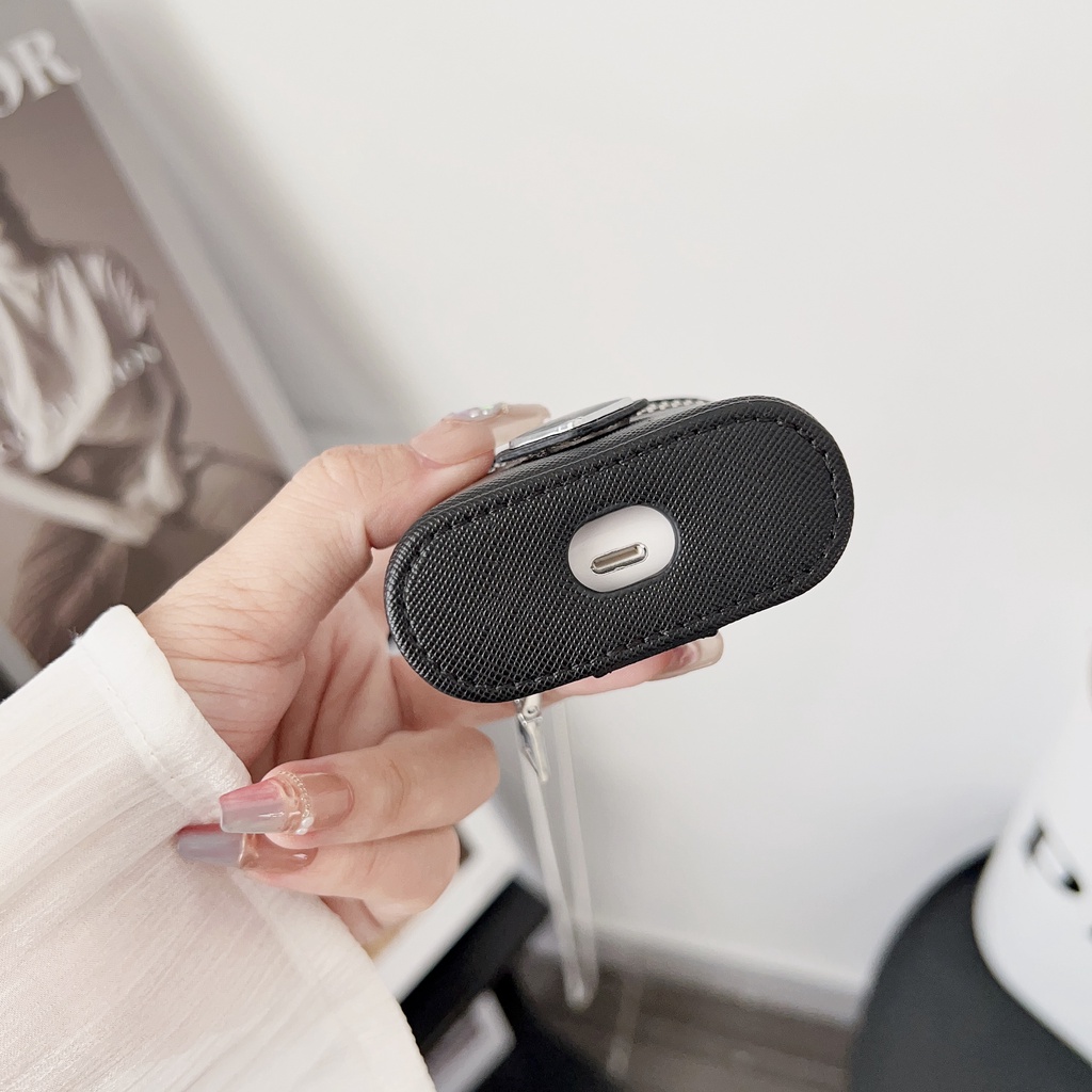 Vỏ Bảo Vệ Hộp Sạc Tai Nghe airpods Pro 2 airpods Pro 1 2 3 Bằng Da Có Dây Đeo Vai