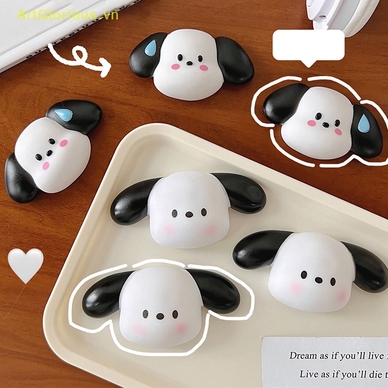 Miếng Dán Silicon Hình Chú Chó Hoạt Họa 3D Dễ Thương Trang Trí Điện Thoại / Máy Tính / Cốc Nước / Dép / Đồ Chơi Trẻ Em DIY