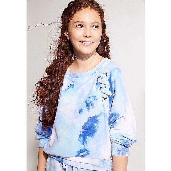 Áo Sweater Nỉ Nhung Dây Đan Loang Màu JUSTICE Hàng Xuất Xịn Cao Cấp Chất Siêu Mịn Đẹp Thu Đông Ấm Áp 100% Cotton