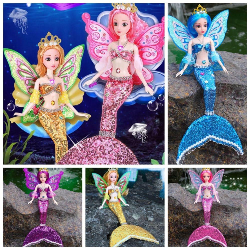 Mmluck Búp Bê Búp Bê Công Chúa Nàng Tiên Cá Đính Kim Sa Mặc Đầm Dễ Thương Thân Thiện Với Môi Trường DIY
