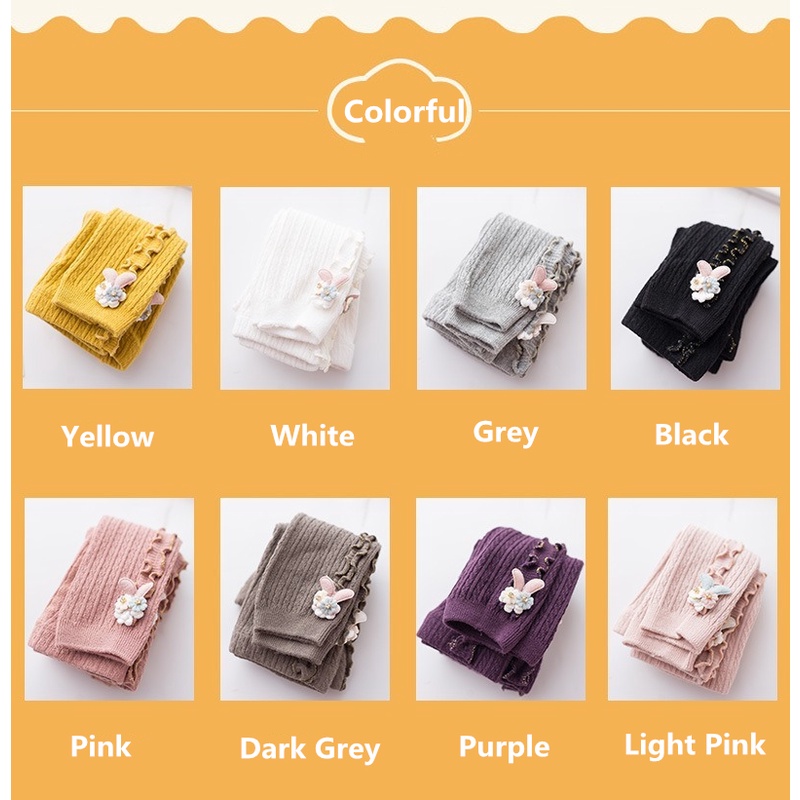 Quần legging nấm mùa xuân cho bé gái màu kẹo cô gái leggins đàn hồi trẻ em quần đùi trẻ em có gân quần áo