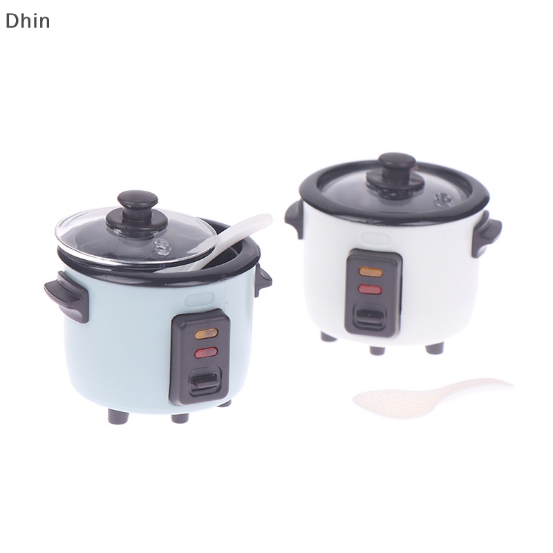 Nồi Cơm Điện / Muỗng Cơm Mini Tỉ Lệ 1: 12 Dùng Trang Trí Nhà Búp Bê
