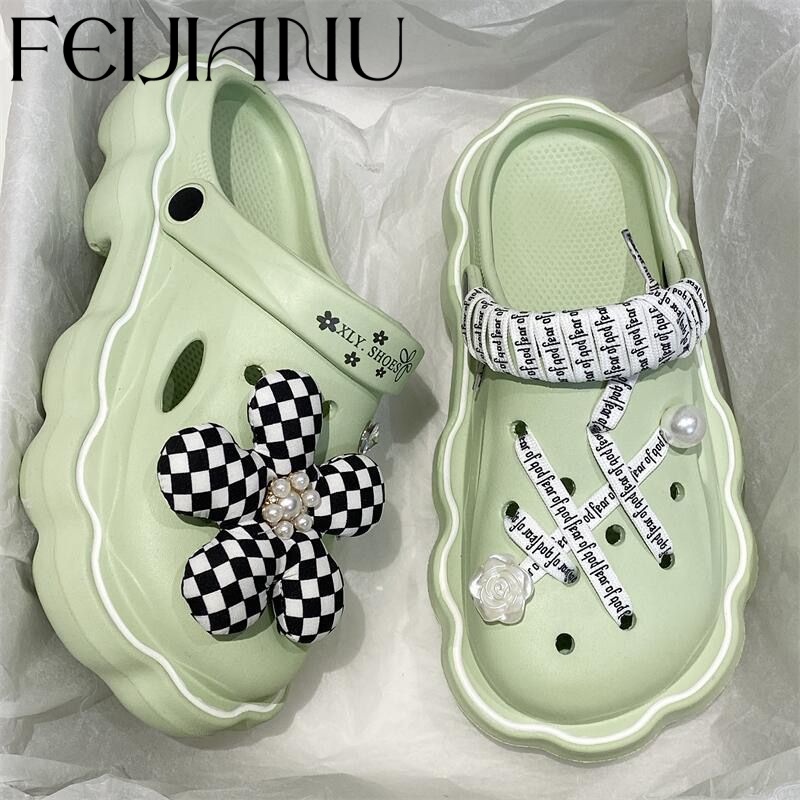 FEIJIANU dép Cross dép sandal nữ giày đi biển đáng yêu thoải mái 30Z230726016