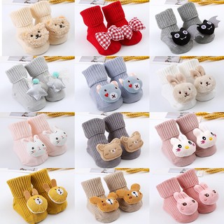Vớ cotton in họa tiết hoạt hình dễ thương phong cách hàn quốc cho bé sơ sinh từ 0-3 tuổi