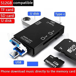 Đầu đọc thẻ nhớ usb 2.0 tf/mirco sd 6 trong 1