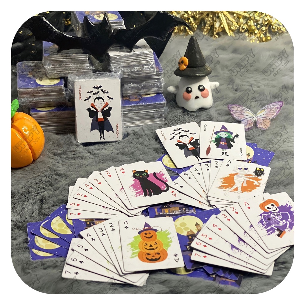 Bộ Bài Tây HALLOWEEN Mini 54 Lá | Bài Tây Sưu Tầm Vui Nhộn Cho Bữa Tiệc