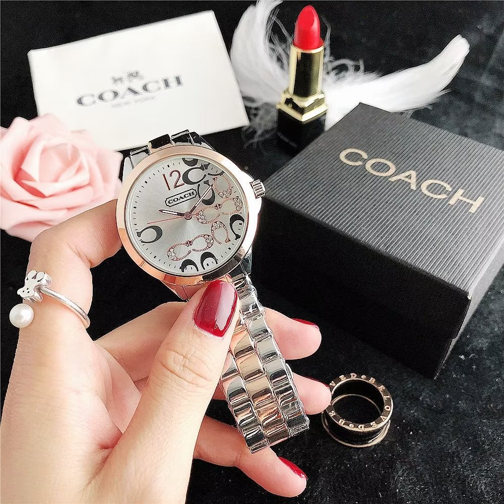 Đồng Hồ Nữ Dây Da Mặt Tròn Đính Đá Thời Trang