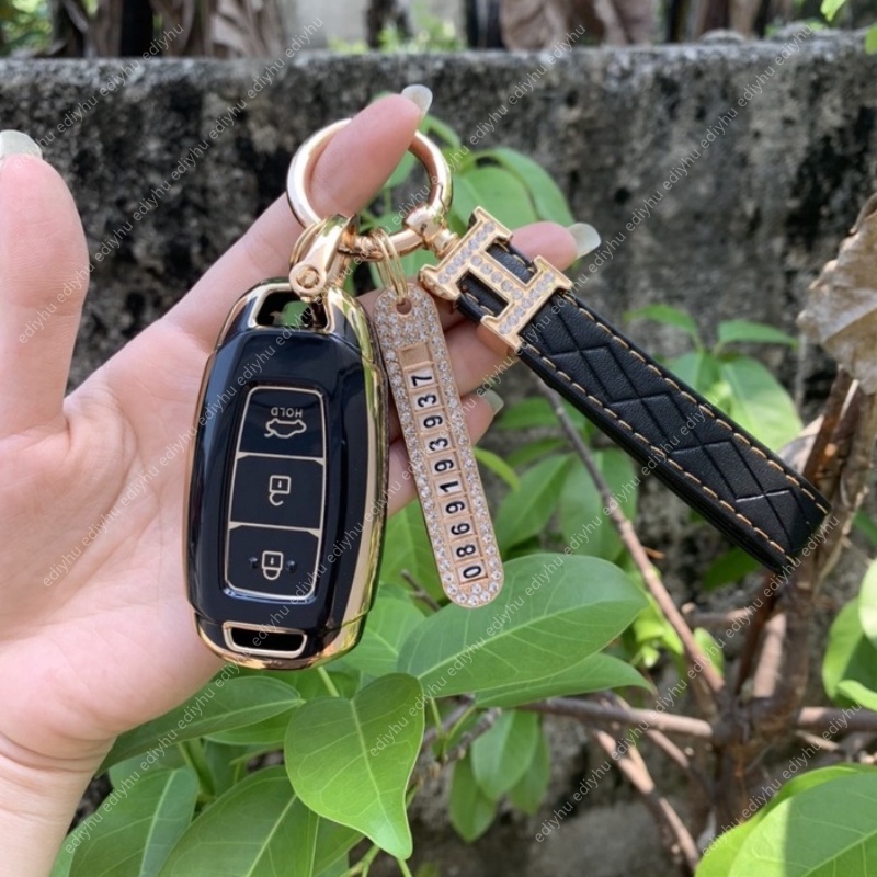 Vỏ TPU Bảo Vệ Chìa Khóa Xe Hơi Hyundai Accent - KoNa - Santafe 2018- 2019-2020 - 2021