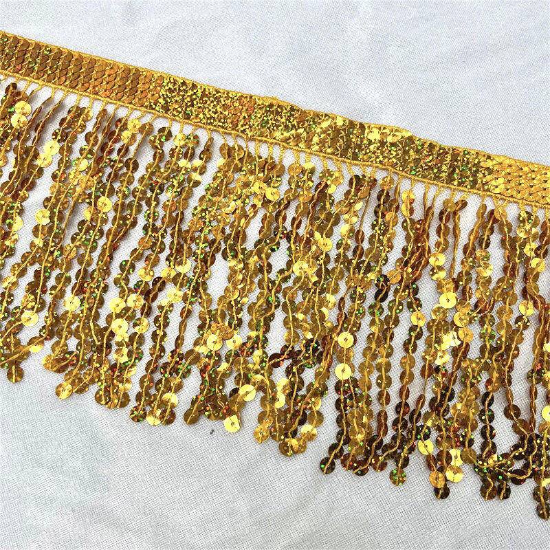 Dây Tua Rua Đính Kim Sa Lấp Lánh 100CM * 15CM Tự Làm Trang Phục Biểu Diễn Sân Khấu