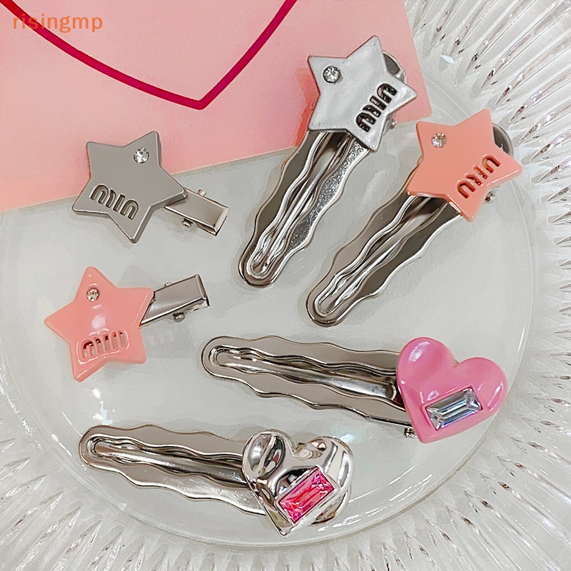 Kẹp Tóc Hình Ngôi Sao Năm Cánh Đính Pha Lê Màu Hồng Xinh Xắn Cho Bé Gái