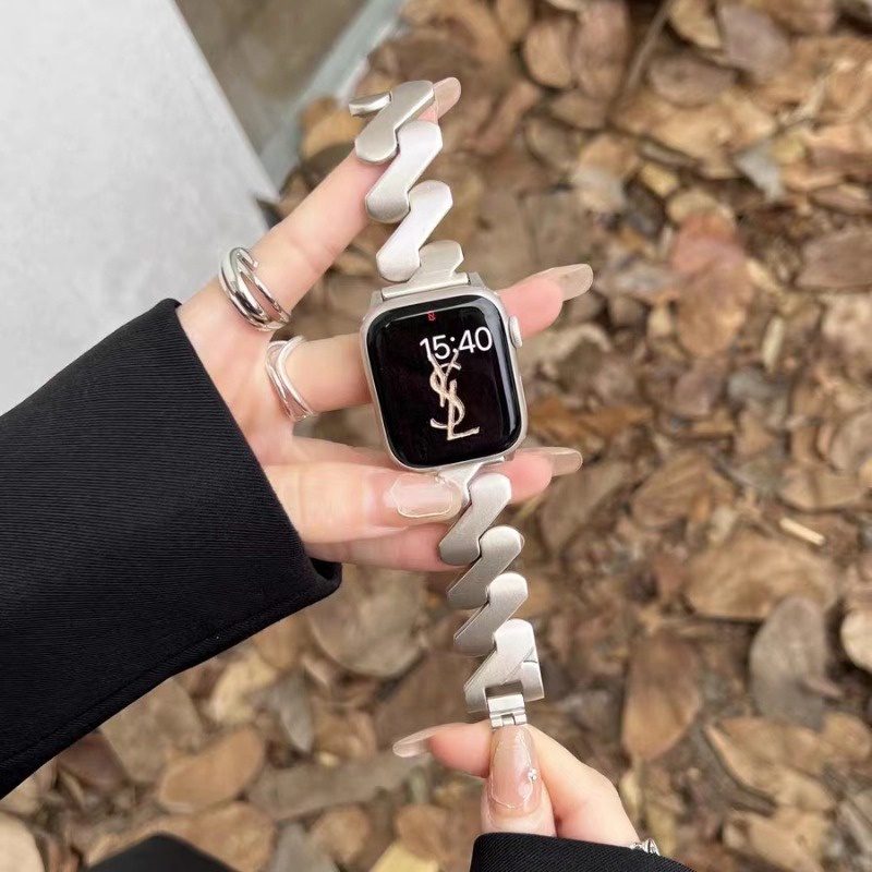 Dây Đeo Đồng Hồ Bằng Thép Không Gỉ Sang Trọng Cho Apple Watch 8 7 6 3 5 se iWatch Series Ultra 40mm 41mm 44mm 45mm 42mm 49mm