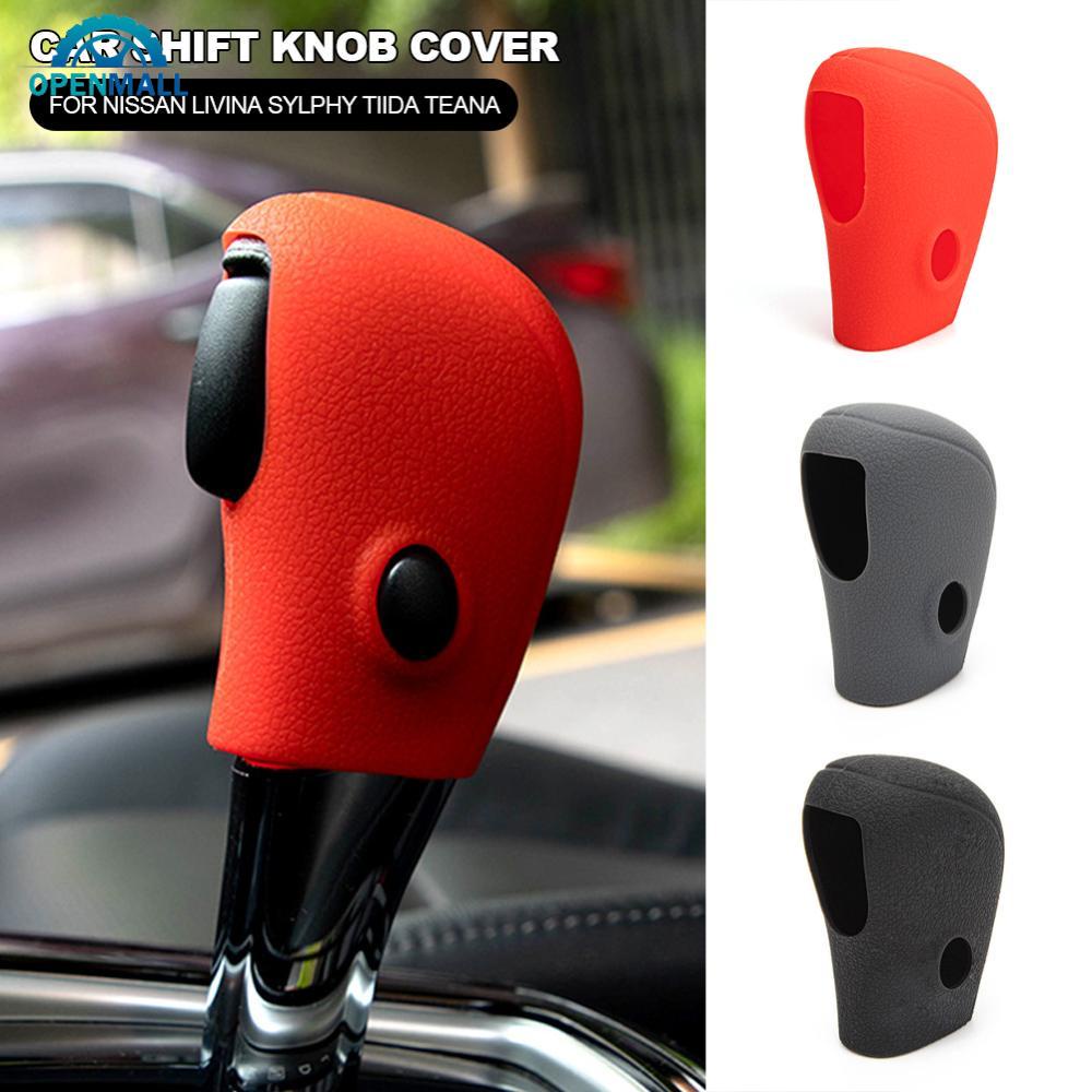 Openmall silicone car case gear head shift collars shift knob grips cover shift lever trang trí cover phụ kiện cho nissan livina sylphy tiida teana c5s8