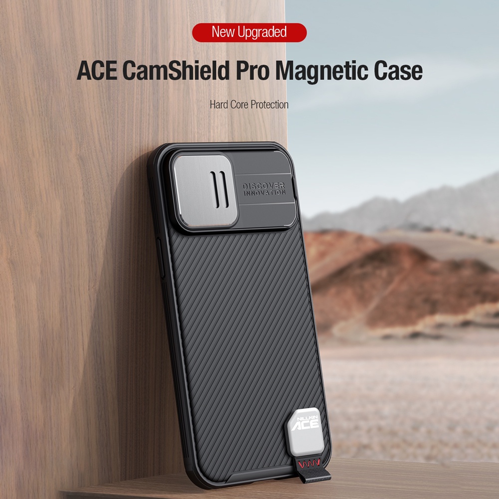 Ốp Điện Thoại Nillkin Ace CamShield Pro Có Dây Đeo Nam Châm Cho iPhone 14 Pro Max 14 Plus 13 Pro Max 12 Pro Max 13 12 Pro