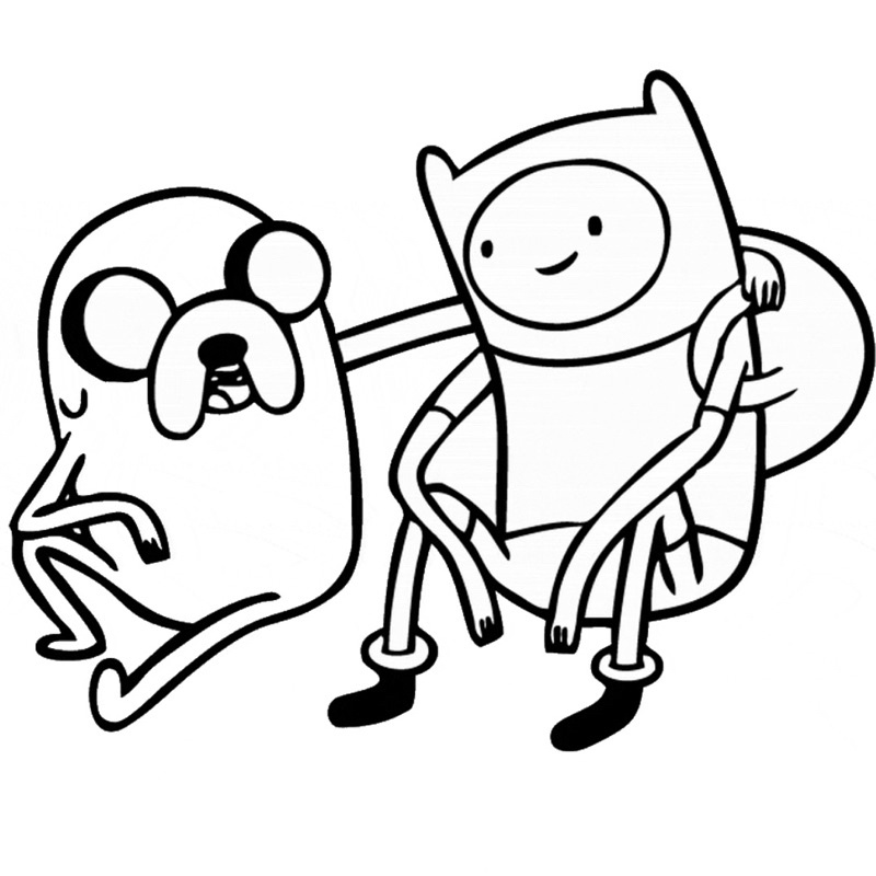 Adventure Time (Finn Jake) - Set 20 Tờ Tranh Tô Màu A4 A5 Dành Cho Màu Sáp, Màu Chì - MANGA ANIME COMIC tô màu