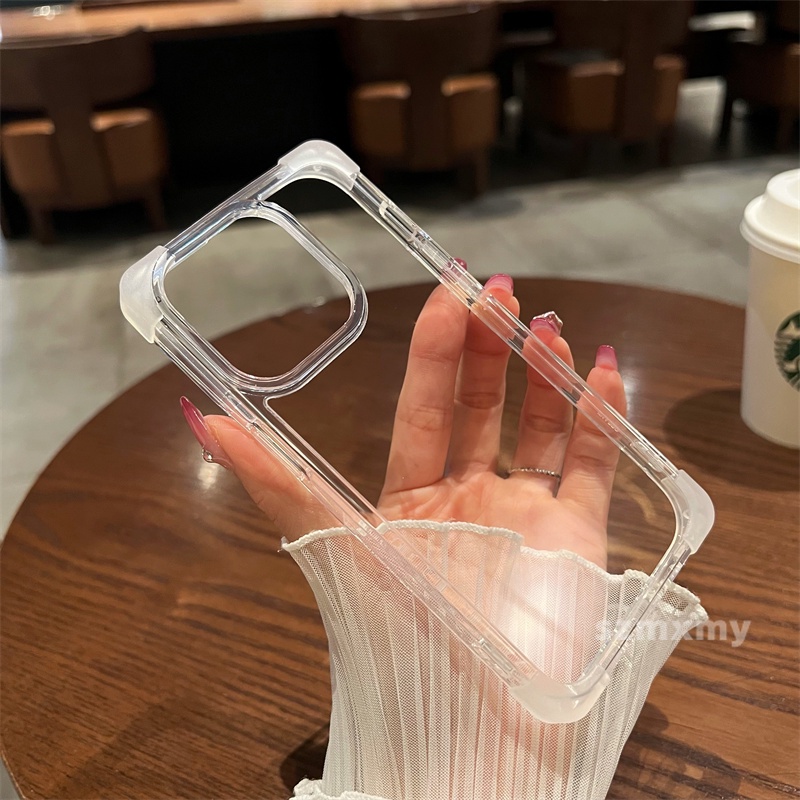 Ultra Ốp Điện Thoại Acrylic Mềm Trong Suốt Siêu Mỏng Có Túi Khí Chống Rơi Bốn Góc Cho Iphone 15 14 13 12 Pro Max Plus