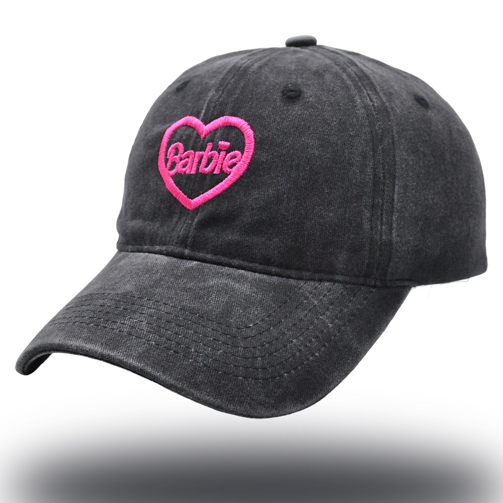 Mũ Lưỡi Trai Thêu Chữ Love Barbie Phong Cách Vintage