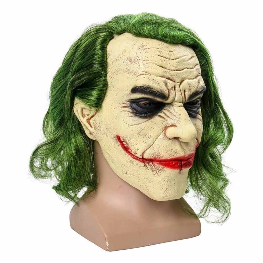 Batman Jack Halloween Mask Green Hair Yellow Face Jack Halloween Horror Joker Mask