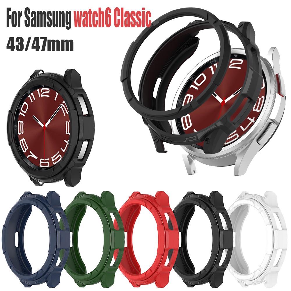 Vỏ bảo vệ cho samsung galaxy watch 6 classic 43mm 47mm vỏ cho samsung galaxy watch6 classic rotable 