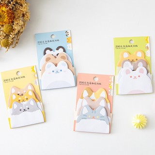 4 cuốn phim hoạt hình đáng yêu pet series multi-layer sticky notes student portable tearable note paper