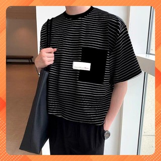 Áo thun stee sọc ngang rose cvc- giá sỉ unisex
