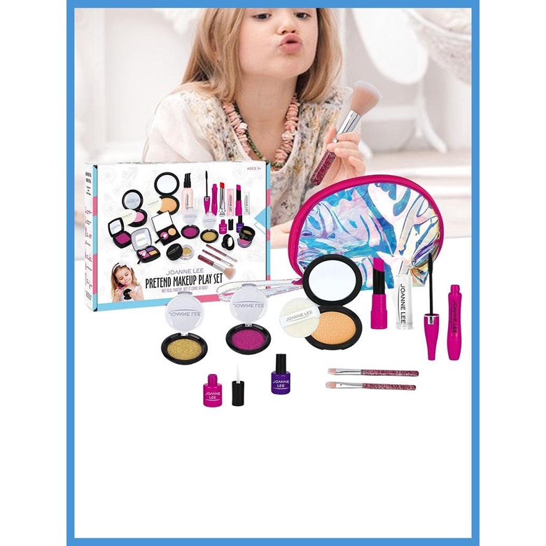 Realistic kids makeup kit giả vờ chơi đồ chơi trang điểm mô phỏng đồ chơi mỹ phẩm cho trẻ em an toàn để chơi ngoại hình thực tế luvn