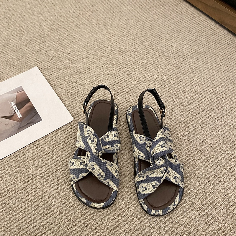 Dép IELGY nữ phẳng thời trang đơn giản phong cách retro dép thoải mái