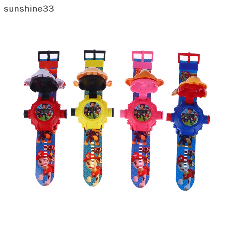 Su anime paw patrol đồng hồ kỹ thuật số chiếu 24 phong cách anime hành động hình con chó mô hình đồ chơi marshall chase kid gift n